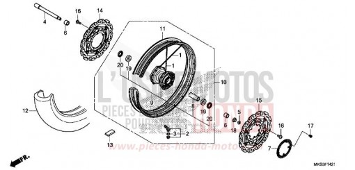 VORDERRAD (2) CRF1100D2L de 2020